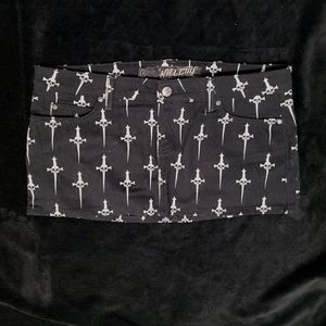 Vintage Lip Service Denim Skirt